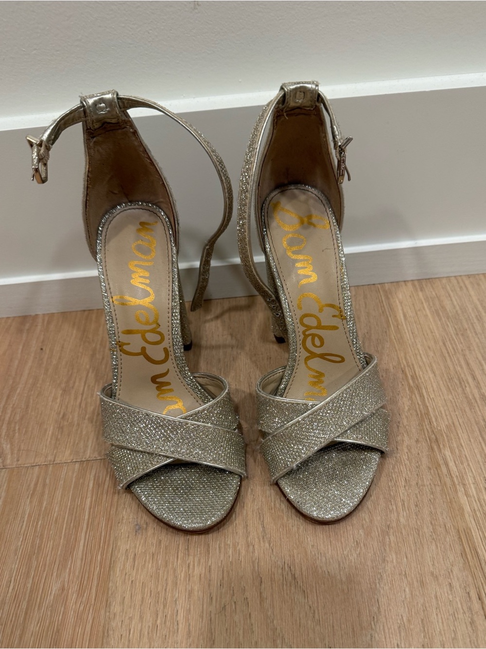 Sam Edelman Glitter Strappy High Heel Sandals